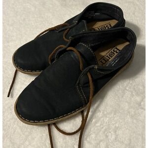 Born Nuala Navy Nubuck Leather Bootie Womens Sz 7.5 M/W Relaxed Bohemian Earthy